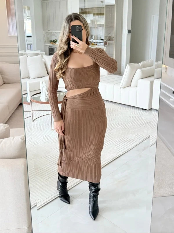 Vestido Tricot Longo Sofia Inverno