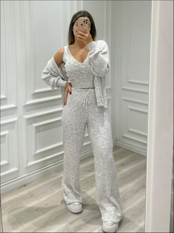 Conjunto Tricot Mousse Três Peças