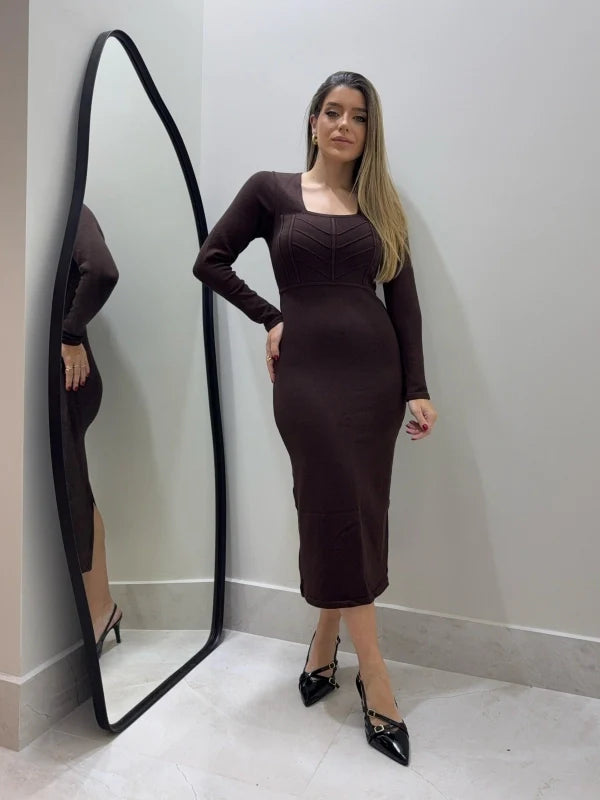 Vestido Tricot Midi Afrodite