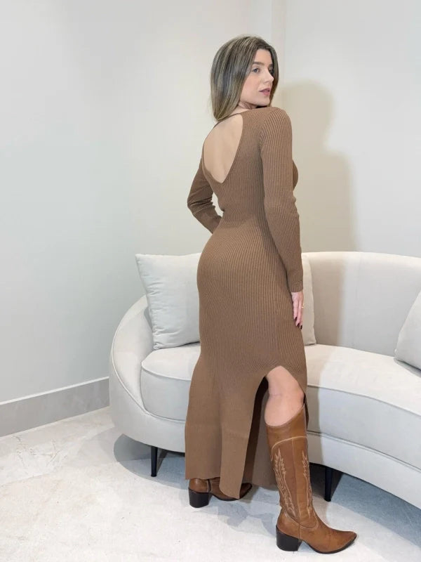 Vestido Tricot Longo Sandy Inverno