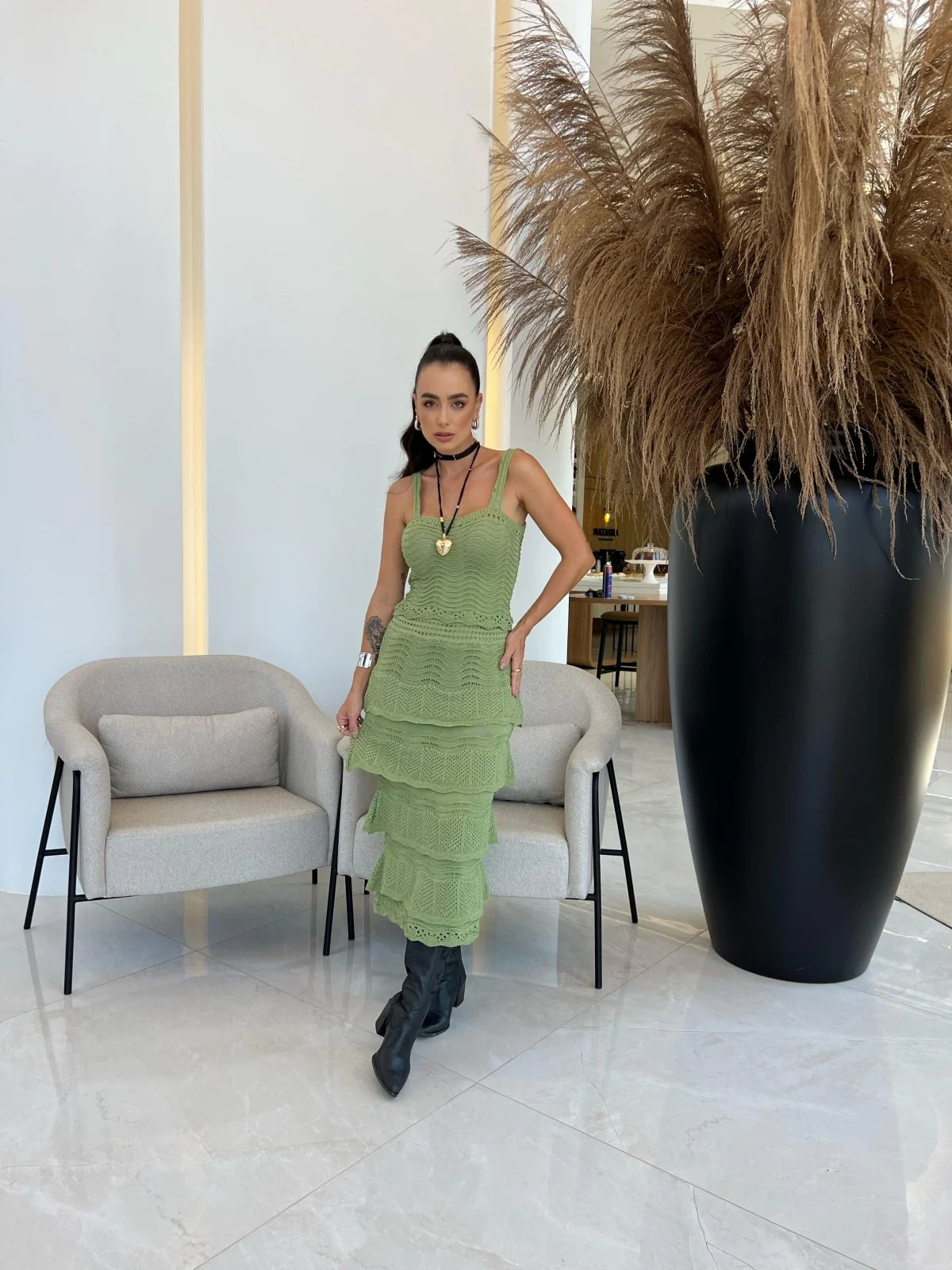 Conjunto Tricot Lívia Rendado