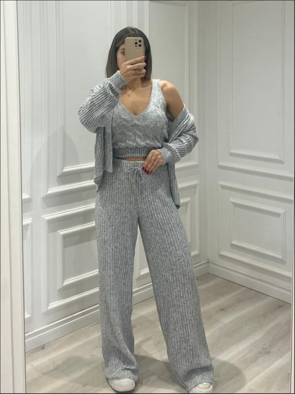 Conjunto Tricot Mousse Três Peças