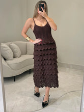 Vestido Tricot Midi Babados Celine