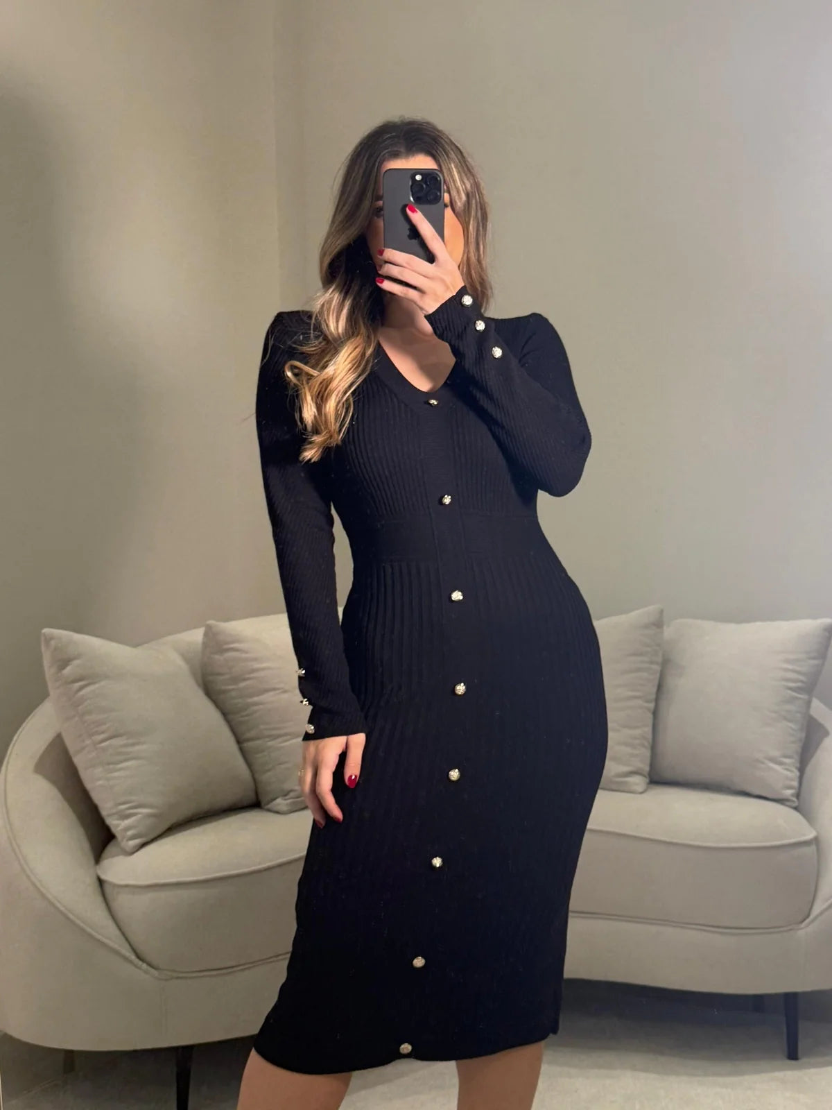 Vestido Tricot Midi Haley