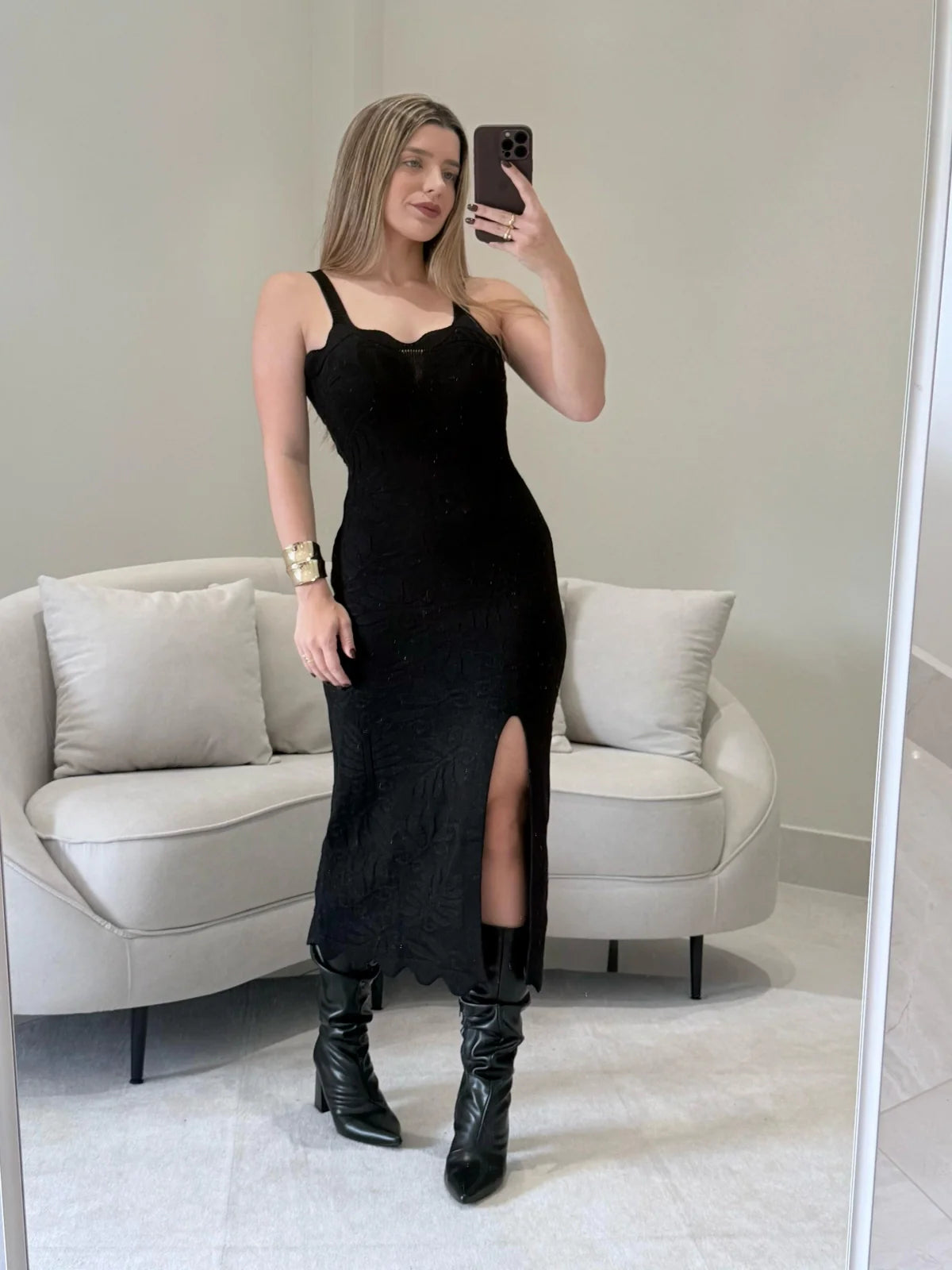 Vestido Tricot Midi Nágila