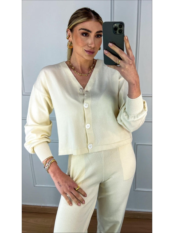 Conjunto Tricot Casaco Elizabeth