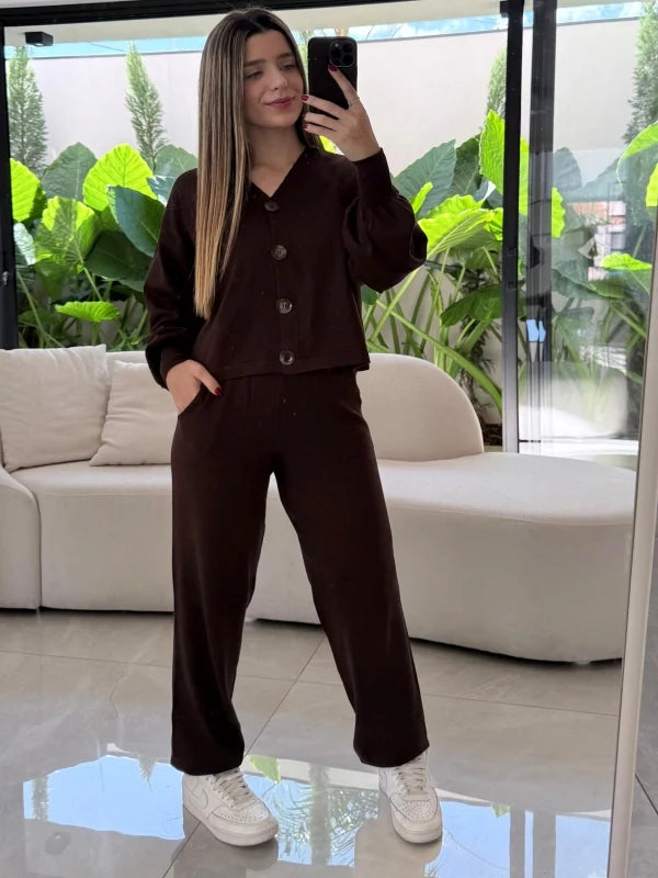 Conjunto Tricot Casaco Elizabeth